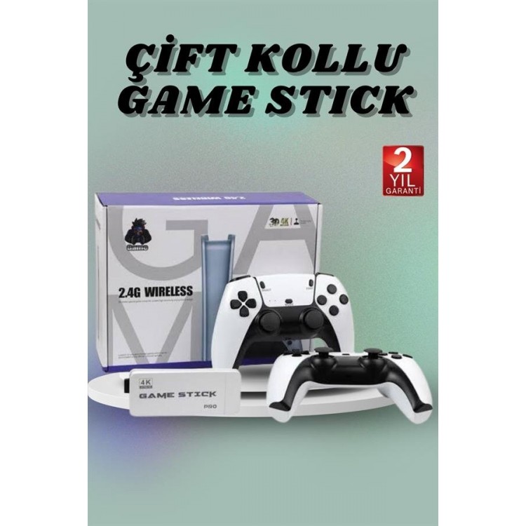 Couple Game Controller 4K HD Screen Nostalgic 20,000White Game Stick with Games