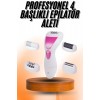 Bu çok işlevli şarjlı epilasyon cihazı, farklı cilt ve vücut bakım ihtiyaçlarını karşılamak üzere tasarlanmış dört değiştirilebilir başlıkla birlikte gelir. Cihaz; istenmeyen tüylerin kökten alınması için epilasyon başlığı, hızlı ve yüzeysel temizlik için