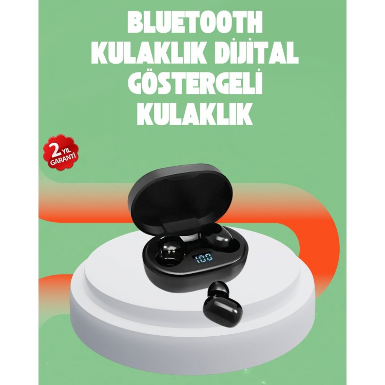 Bluetooth 5.0 Kulaklık – LED Ekranlı Şarj Kutusu
