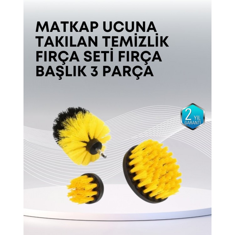 3’lü Matkap Ucu Temizlik Fırçası Seti Çok Amaçlı