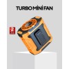 Dijital Ekranlı Turbo Mini Fan – 3 Kademeli Hız Sessiz Çalışma ve Type-C Şarj