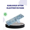 Wireless Retro Keyboard and Mouse Set – 104Silent Writing with Key