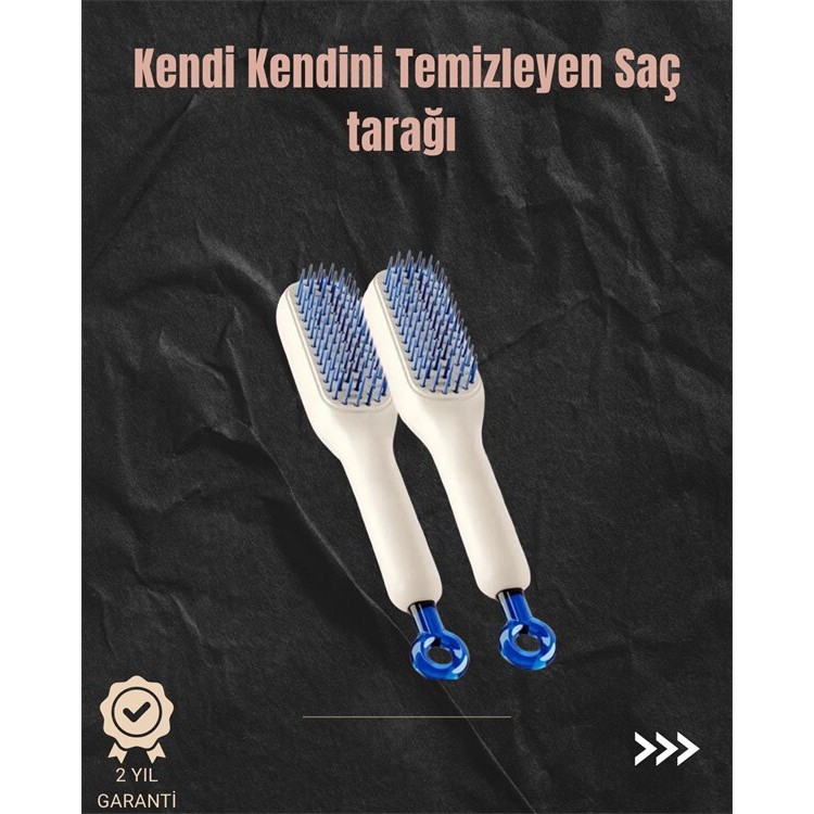 Kendini Temizleyen Hava Yastıklı Saç Tarağı – Düğümsüz Tarama