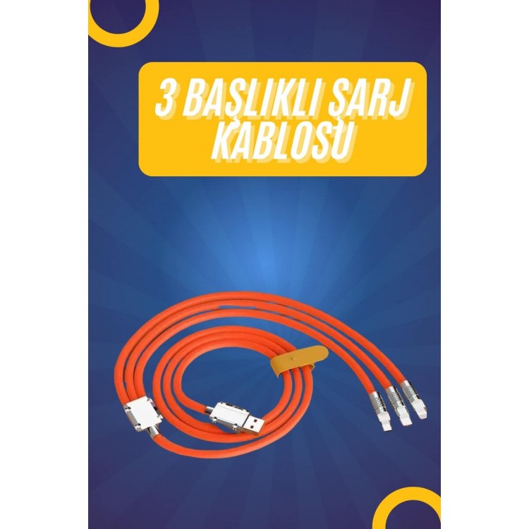 120W Silicone Metal Tip LED Light 3 In1Charge cable 1.2m