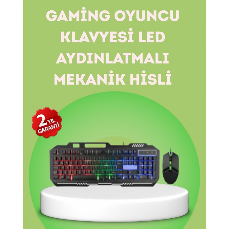 Gaming Klavye ve Mouse Seti PG8018 – Dayanıklı Tuşlar Hızlı Komut