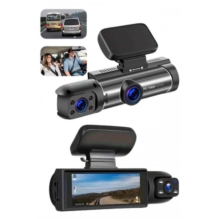 Vehicle Camera Black Box Dual Camera with Screen FullHD Driving Camera