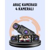 Bu 4 kameralı araç kayıt sistemi, tam kapsamlı bir güvenlik çözümü sunar. Öndeki geniş açılı kamera, arkadaki detaylı kamera ve iki yan kamera sayesinde araç çevresinin 360°’lik kısmı görüntülenir. Bu özellik, özellikle park halinde veya dar alanlarda büy