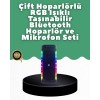 Çift hoparlörlü taşınabilir Bluetooth ses sistemi, yüksek ses gücü ve kaliteli bas performansı ile öne çıkar. 4 inçlik iki hoparlör, net ve güçlü sesler sunarak açık alan etkinliklerinde bile müziğin tüm detaylarını hissettirir. RGB ışık sistemi, dinlediğ
