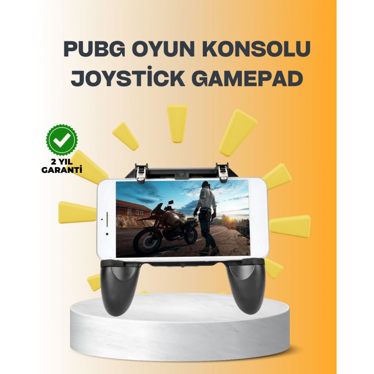 Joystick ve Parmak Tetikleyicili Mobil Oyun Gamepad Tutucu