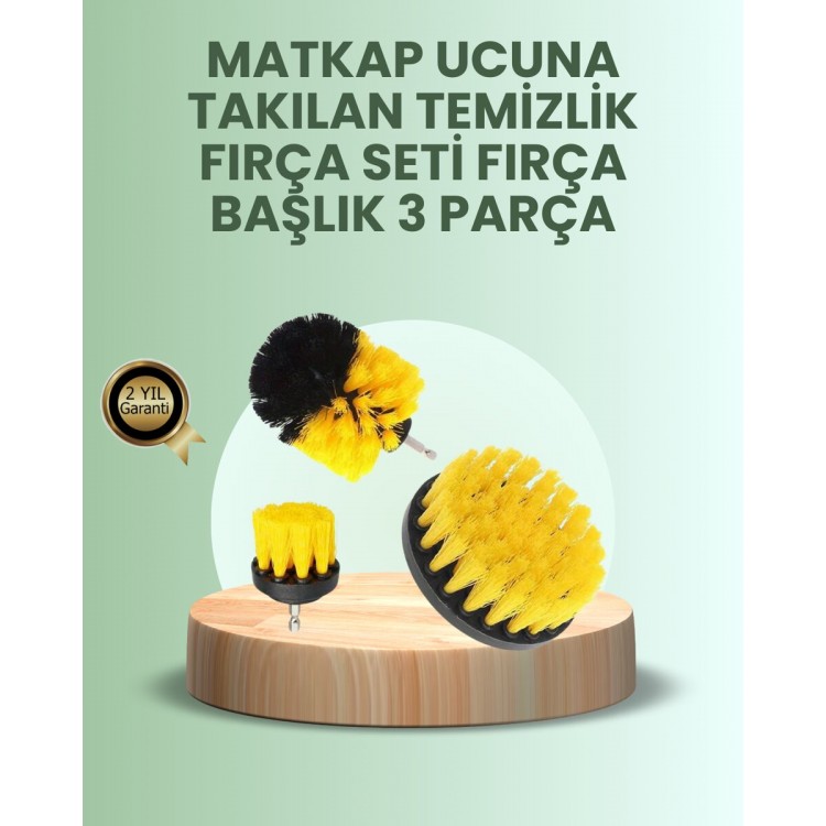 Banyo ve Mutfak İçin Matkap Ucu Temizlik Fırçası 3’lü Set