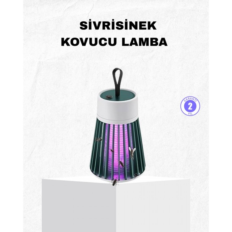 Şarjlı Mor Işıklı Sivrisinek Öldürücü Lamba – Sessiz ve Kimyasal İçermez