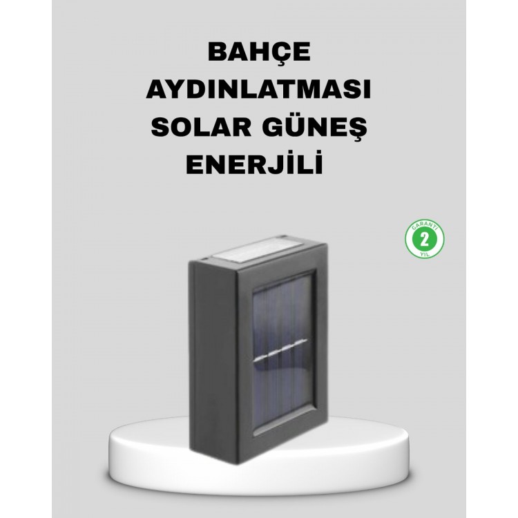 Solar Dış Mekan Aplik Su Geçirmez Dayanıklı LED Aydınlatmalı