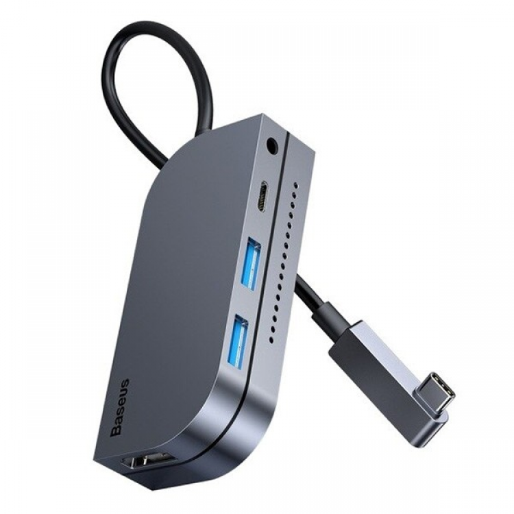 BASEUS Bending Angle No.7 Multi-function 6Port Type-C Hub (CAHUB-CWJ0G)-(5775)