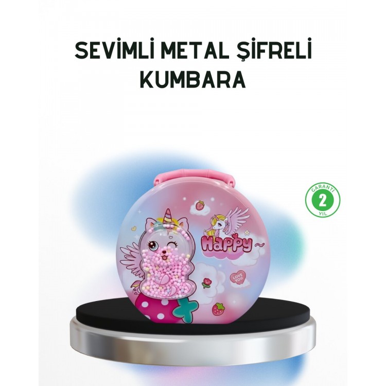 Children's Money Safe with Key Educational and Decorative Design