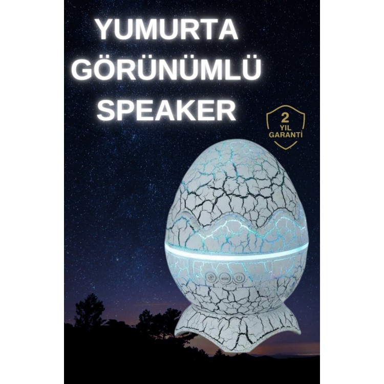 Dinosaur Egg Night Table Lamp Bluetooth Speaker 14Color Option