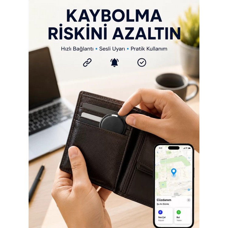 Akıllı Konum Bulucu AirTag Apple ve Android Uyumlu Takip Cihazı