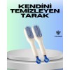 Kendini Temizleyen Ergonomik Saç Tarağı – ABS Gövde Silikon Diş