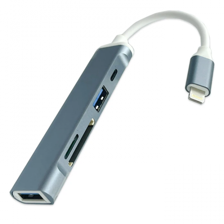 Ally S-503 5in1 Lightning to USB +SD Card Hub Adapter Converter Converter-(5775)