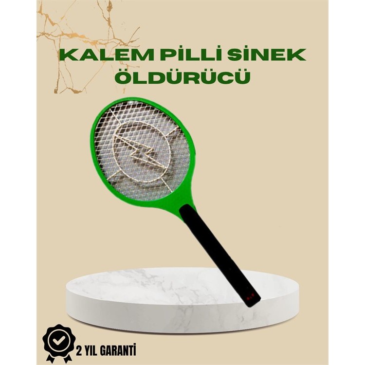 Yüksek Gerilimli Elektronik Sinek Öldürücü – Pil ile Çalışan Güvenlik Izgaralı