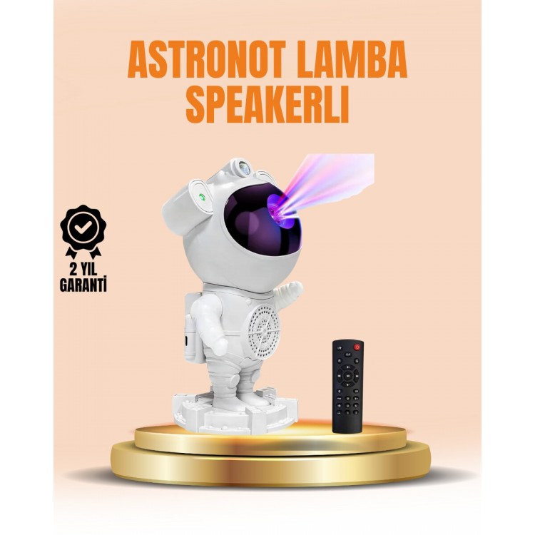 Astronaut Projection Lamp with Bluetooth and Built-in Audio