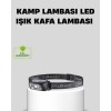 Şarjlı LED Kafa Feneri | 4 Modlu Akıllı Sensörlü Far | Su Geçirmez IPX5 Kamp ve Balıkçı Lambası