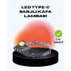 COB + XPE LED Kafa Feneri 800 Lumen USB Type C Şarjlı Çok Modlu