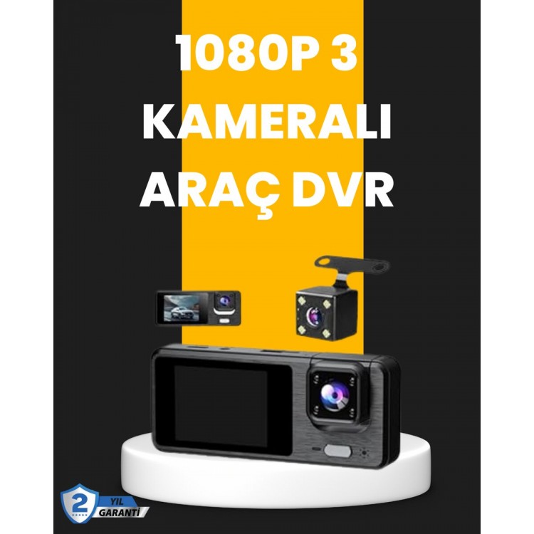 It's Angled Dash DVR | Front Inner RearCamera Loop Video Recording