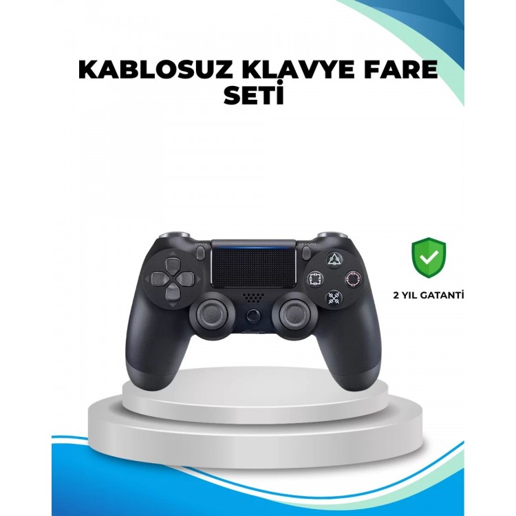 Kablosuz PS4 Oyun Kolu Çift Motor Titreşimli Uzun Bataryalı