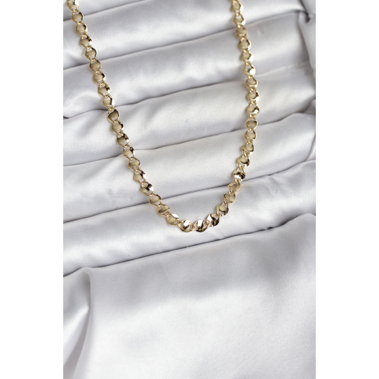 14K Gold Renk Kaplama Zincir Model CM Kadın Kolye 5886