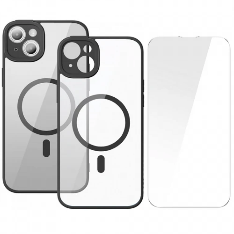 Baseus Frame Series iPhone 14 Plus 6.7Magsafe Case with Camera Protector + Tempered Screen ProtectorSet-(5775)