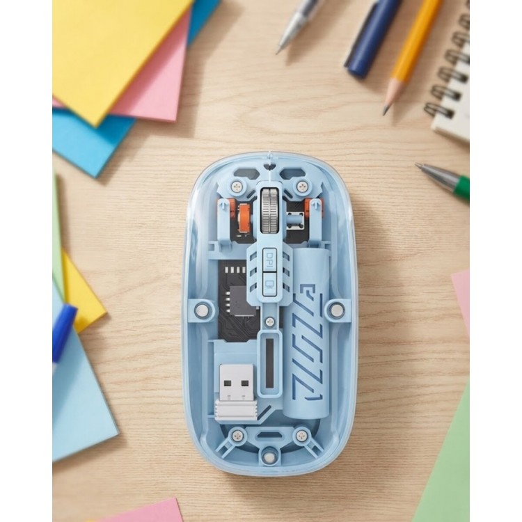 Ofis ve Günlük Kullanım İçin Mavi Bluetooth Kablosuz Mouse