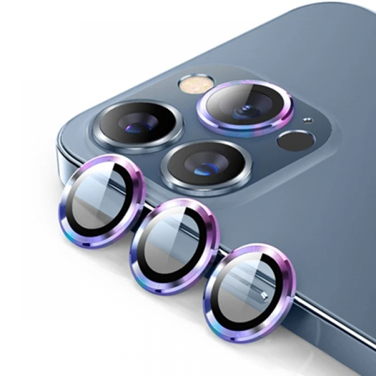 ALLY iPhone 13 Pro -13 Pro Max 3DMetal Framed Camera Lens Protector-(5775)
