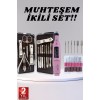 Electric Manicure Pedicure Set Double Set 12 PiecesNail Care File Denture Removal