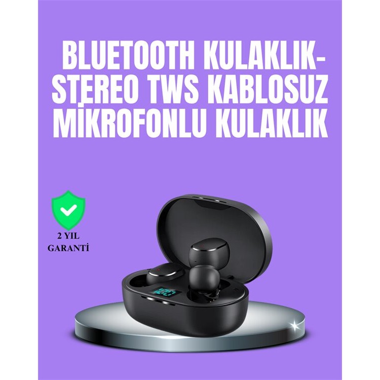 Bluetooth Kulaklık TWS Yüksek Ses Kaliteli Kesintisiz Dijital Göstergeli Kulaklık