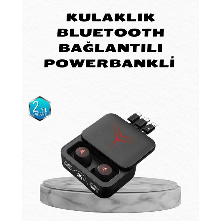 Powerbank Özellikli Bluetooth Kablosuz Kulaklık – Dokunmatik Kontrol Uzun Pil Ömrü Ergonomik Tasarım