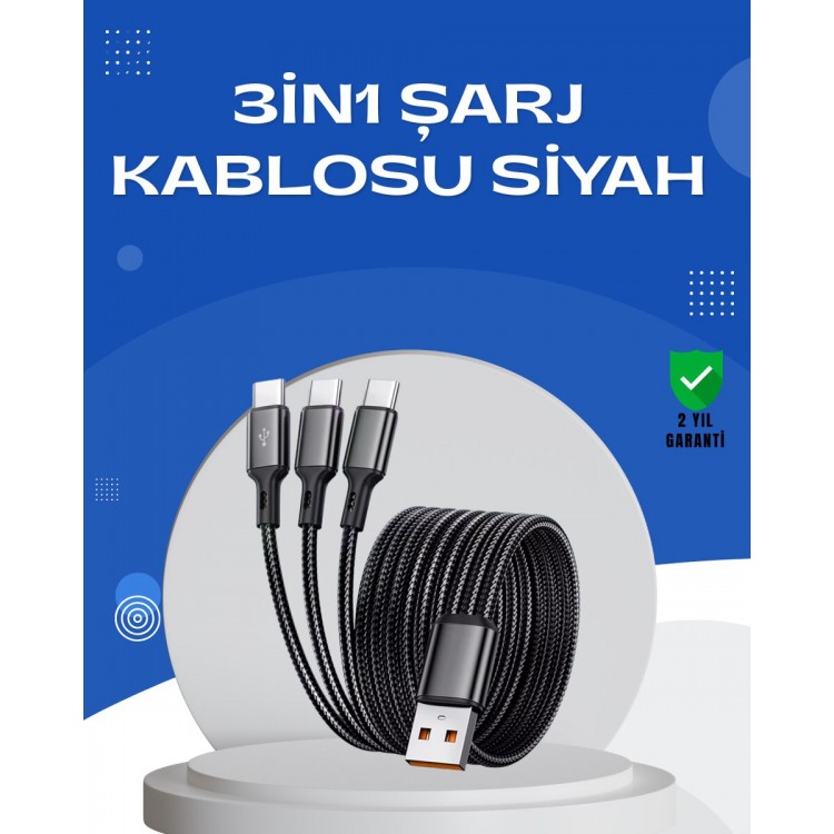 Universal 3 Head Charging Cable – iPhone HuaweiFor Samsung