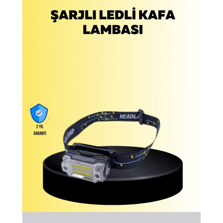 Kafa Lambası Led Fener Pratik Taşınabilir Ayarlanabilir USB Şarjlı