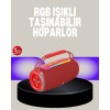 20W Kablosuz Bluetooth Hoparlör RGB Işık Efektli USB/SD/AUX Destekli