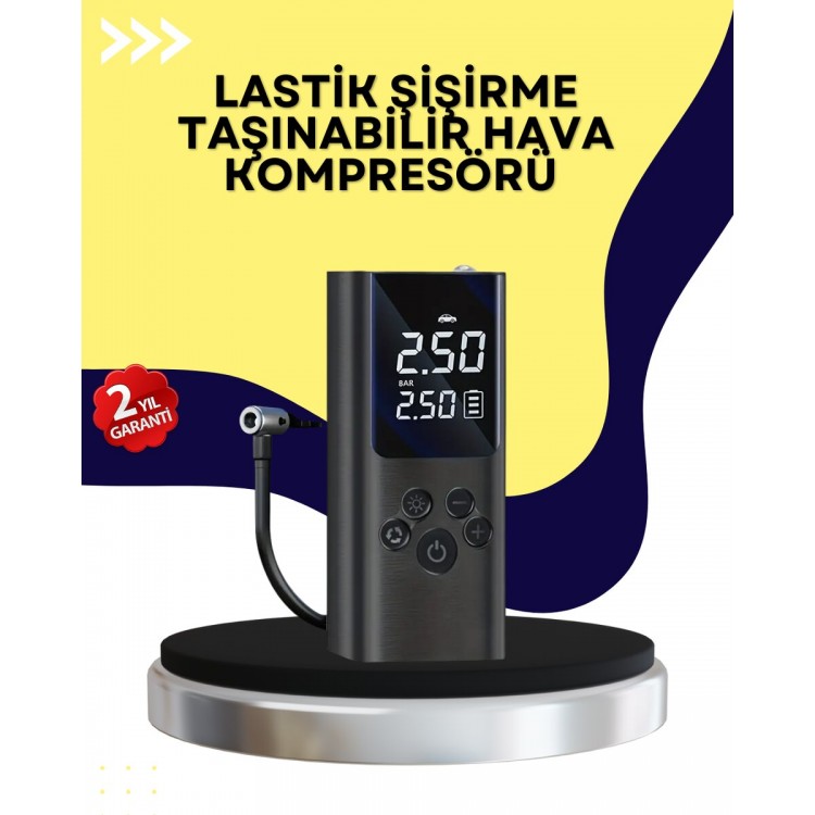Otomatik Kapanmalı Dijital Lastik Şişirme Pompası