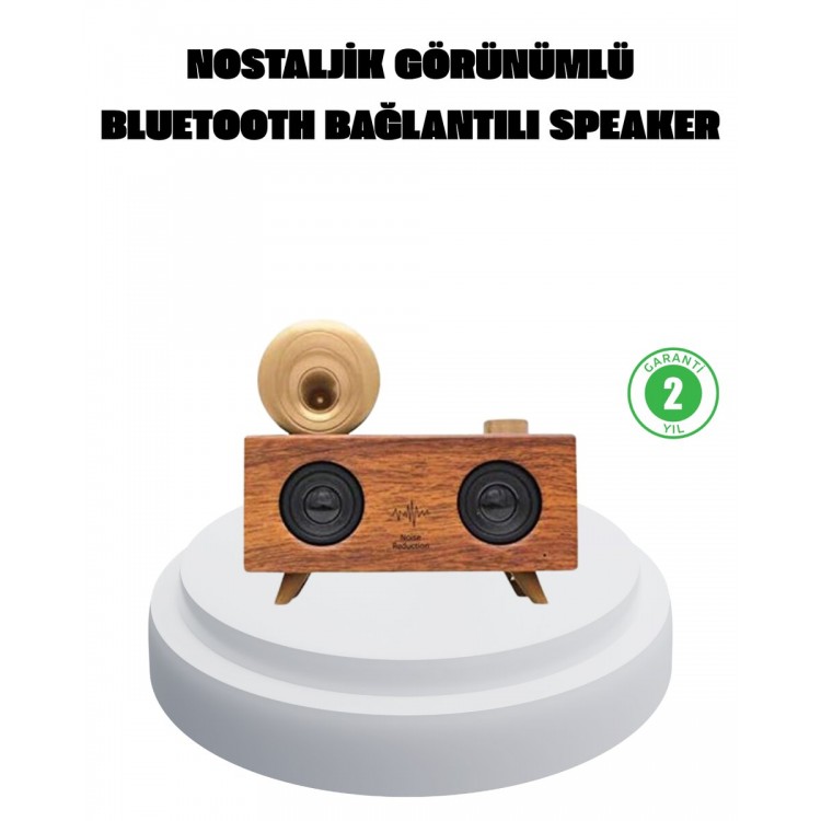 Couple Bluetooth Gramophone Speaker with Speaker – FM Radio USBWith SD Card and AUX Input