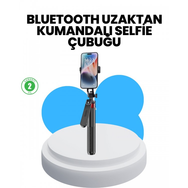 Taşınabilir Tripod ve Selfie Çubuğu Vlog ve Video Çekimi