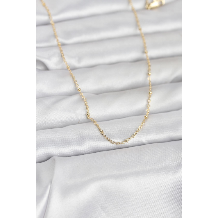 CM 14K Gold Renk Burgu Model 60 cm Kadın Kolye 5886