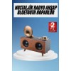 Gramafon Radyo Bluetooth Hoparlör Nostaljik Radyo FM Radyo