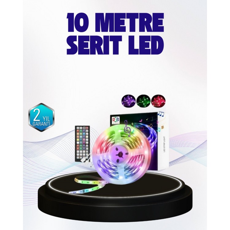 Bluetooth Controlled Smart Strip Led 10M Sound SensitiveRGB Lighting