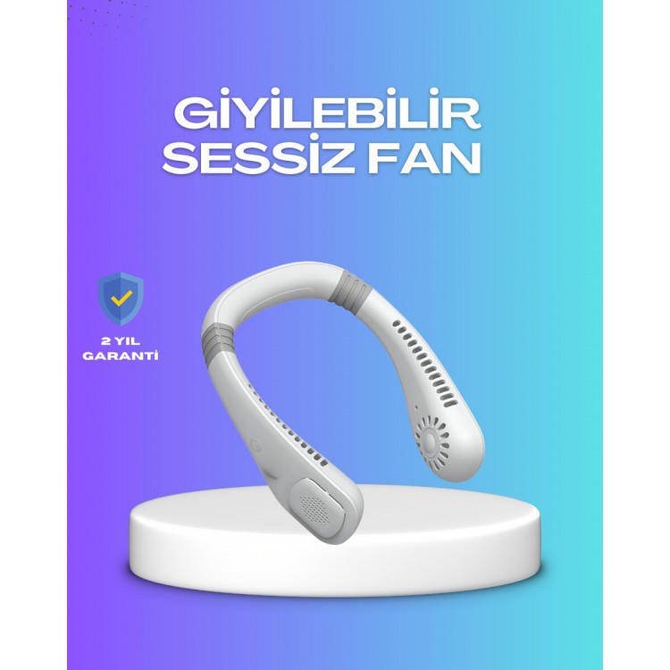 Portable Cooling Fan with Hands-Free Charging