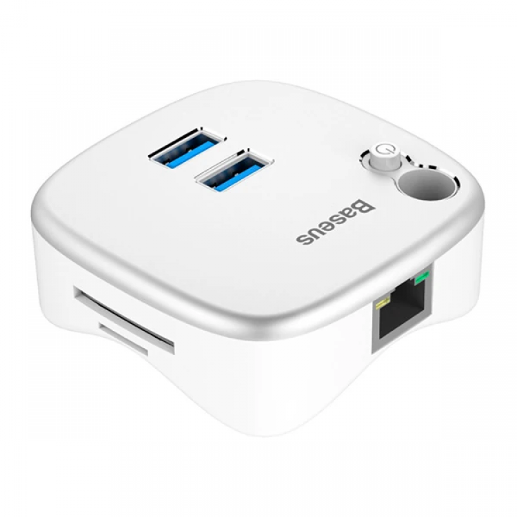 Baseus Multifunctional Notebook Adapter Hub Dual USB3.0 RJ45 TF/SD - (5775)