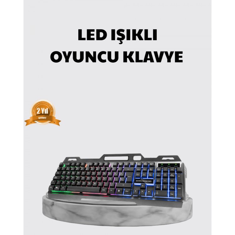 Profesyonel Oyuncu Klavye Mouse Seti – RGB Işıklı Türkçe Q DPI Ayarlı Dayanıklı Gövde