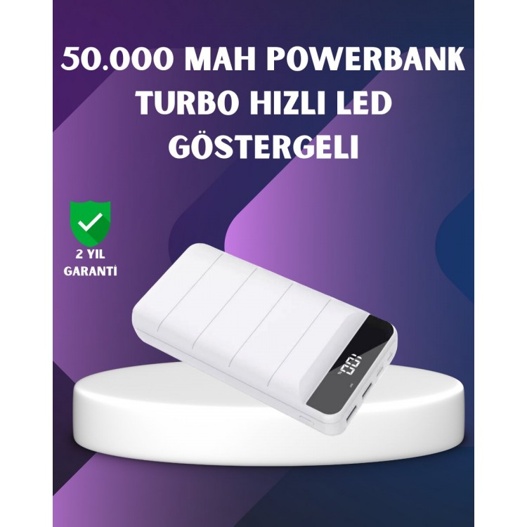 50000mAh High Capacity Powerbank Fast Charging and LEDScreened
