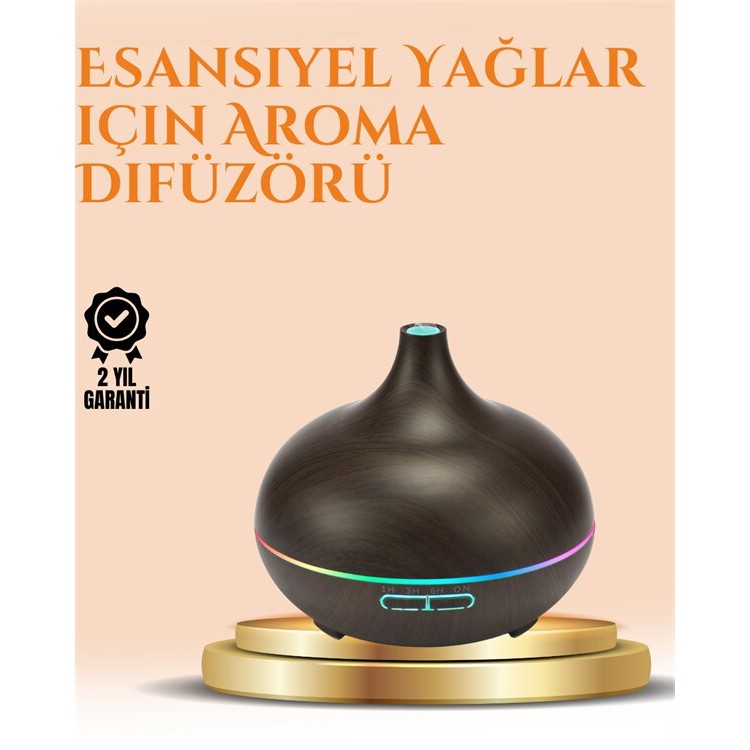 550 ml Ultrasonik Yağ Difüzörü ve Soğuk Buhar Nemlendirici