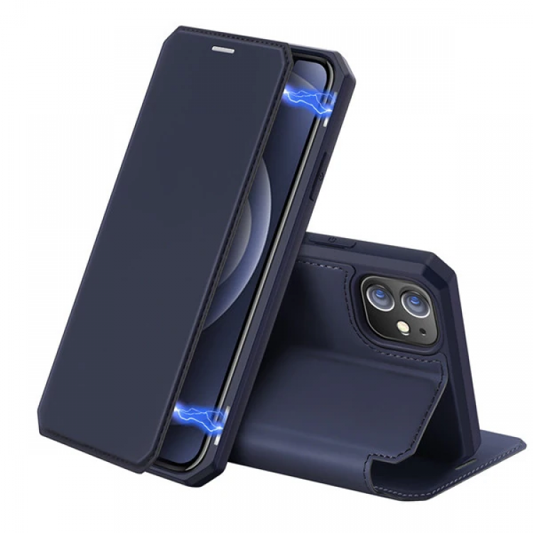 DUX DUCİS iPhone 12 Mini Case with Magnetic CoverFlip Cover Case Skin X Series Flip Case-(5775)